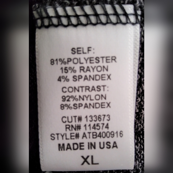 ANTHROPOLOGIE RO+DE Black/Gray Amirah Lace Long Smocked Cuff Sleeve Top XL - Picture 9 of 16